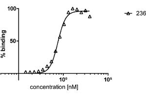 ELISA analysis of human HDAC6 by mouse monoclonal antibody 236. (HDAC6 抗体)
