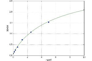A typical standard curve (CSTB ELISA 试剂盒)