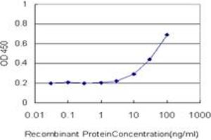 Detection limit for recombinant GST tagged CDC45L is approximately 3ng/ml as a capture antibody. (CDC45 抗体  (AA 1-566))