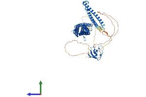 AlphaFold protein structure predicition of Mouse Recombinant Trip10 Protein, UniprotID Q8CJ53