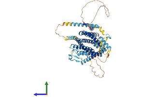 AlphaFold protein structure predicition of Mouse Recombinant Amfr Protein, UniprotID Q9R049