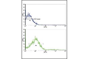 Flow Cytometry (FACS) image for anti-Receptor Tyrosine Kinase-Like Orphan Receptor 2 (ROR2) (AA 19-50), (N-Term) antibody (ABIN392044)