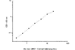 Typical standard curve (Macrophage Mannose Receptor 1 ELISA 试剂盒)