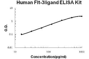 Human Flt-3ligand PicoKine ELISA Kit standard curve