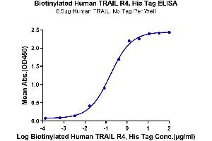 ELISA image for Tumor Necrosis Factor Receptor Superfamily, Member 10d, Decoy with Truncated Death Domain (TNFRSF10D) protein (His-Avi Tag,Biotin) (ABIN7275782)