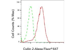 Flow cytometric analysis of Cullin 2 expression in HepG2 cells using Cullin 2 antibody (ABIN7798177), 1:2,000).