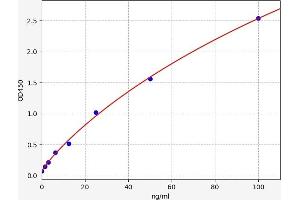 Typical standard curve (Clusterin Antibody ELISA 试剂盒)