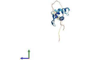 AlphaFold protein structure predicition of Mouse Recombinant Rps25 Protein, UniprotID P62852