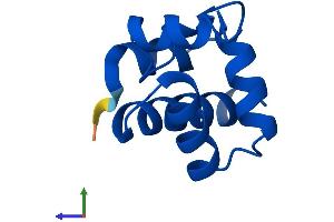 AlphaFold protein structure predicition of Human Recombinant BANF1 Protein, UniprotID O75531