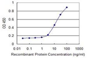 Detection limit for recombinant GST tagged HKDC1 is 1 ng/ml as a capture antibody. (HKDC1 抗体  (AA 1-427))