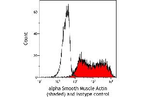 Flow Cytometry (FACS) image for anti-Actin, alpha 2, Smooth Muscle, Aorta (ACTA2) (AA 1-50) antibody (ABIN7449438)