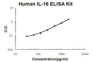 Human IL-16 PicoKine ELISA Kit standard curve (IL16 ELISA 试剂盒)