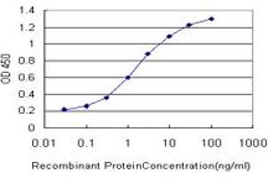 Detection limit for recombinant GST tagged CYB5R4 is approximately 0. (CYB5R4 抗体  (AA 388-487))
