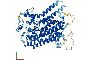 AlphaFold protein structure predicition of Mouse Recombinant Pigv Protein, UniprotID Q7TPN3