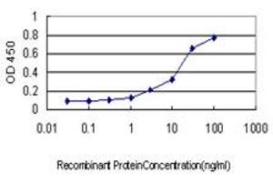 Detection limit for recombinant GST tagged ITGB5 is approximately 0. (Integrin beta 5 抗体  (AA 421-516))