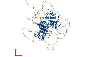 AlphaFold protein structure predicition of Human Recombinant AGAP3 Protein, UniprotID Q96P47 (AGAP3 Protein (AA 1-875) (His tag))