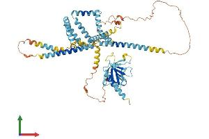 AlphaFold protein structure predicition of Human Recombinant GRAMD4 Protein, UniprotID Q6IC98 (GRAMD4 Protein (AA 1-578) (His tag))