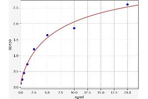 Typical standard curve (Adenosine A2a Receptor ELISA 试剂盒)
