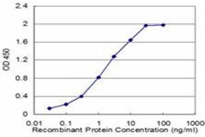 Detection limit for recombinant GST tagged EEA1 is approximately 0. (EEA1 抗体  (AA 1312-1411))