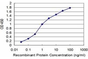 Detection limit for recombinant GST tagged PDK4 is approximately 0. (PDK4 抗体  (AA 1-411))