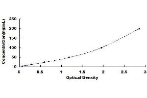 Typical standard curve (Lipoprotein Lipase ELISA 试剂盒)