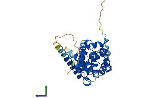 AlphaFold protein structure predicition of Mouse Recombinant Ccnd2 Protein, UniprotID P30280 (Cyclin D2 Protein (CCND2) (AA 1-289) (His tag))