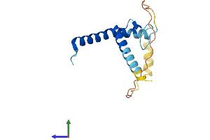 AlphaFold protein structure predicition of Mouse Recombinant Llph Protein, UniprotID Q9D945