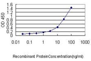 Detection limit for recombinant GST tagged CA3 is approximately 1ng/ml as a capture antibody. (CA3 抗体  (AA 1-260))