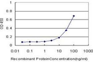 Detection limit for recombinant GST tagged PHKG2 is approximately 3ng/ml as a capture antibody. (PHKG2 抗体  (AA 1-406))