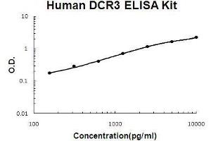 Human DCR3/TNFRSF6B PicoKine ELISA Kit standard curve (TNFRSF6B ELISA 试剂盒)