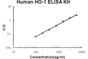 Human HO-1/HMOX1 Accusignal ELISA Kit Human HO-1/HMOX1 AccuSignal ELISA Kit standard curve. (HMOX1 ELISA 试剂盒)