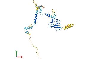 AlphaFold protein structure predicition of Human Recombinant EAPP Protein, UniprotID Q56P03