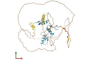 AlphaFold protein structure predicition of Mouse Recombinant Klf12 Protein, UniprotID O35738 (KLF12 Protein (AA 1-402) (His tag))
