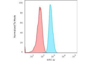 Flow Cytometric Analysis of PFA-fixed HeLa cells. (KRT15 抗体)