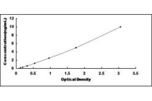 Typical standard curve (TWF1 ELISA 试剂盒)