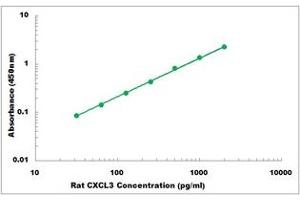 Representative Standard Curve (CXCL3 ELISA 试剂盒)