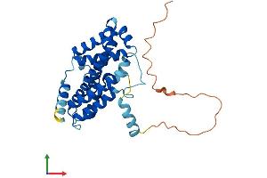 AlphaFold protein structure predicition of Mouse Recombinant Tmem38a Protein, UniprotID Q3TMP8