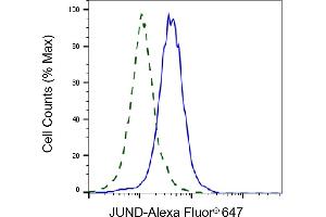 Validation of JunD knockdown using flow cytometry. (Recombinant JunD 抗体)