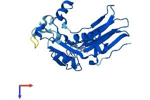 AlphaFold protein structure predicition of Human Recombinant GGTLC3 Protein, UniprotID B5MD39