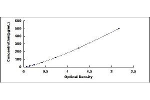 Typical standard curve (M-CSF/CSF1 ELISA 试剂盒)