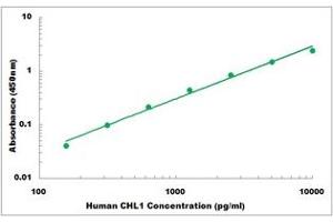 Representative Standard Curve (CHL1 ELISA 试剂盒)