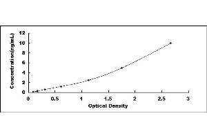 Typical standard curve (Fc epsilon RI/FCER1A ELISA 试剂盒)