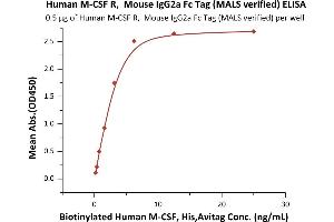 ELISA image for Colony Stimulating Factor 1 Receptor (CSF1R) (AA 20-512) (Active) protein (mFc Tag) (ABIN7013579)
