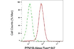 Flow cytometric analysis of PPM1B expression in HepG2 cells using PPM1B antibody (ABIN7800033), 1:1,000). (PPM1B 抗体)