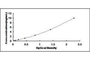 Typical standard curve (Acylglycerol Kinase ELISA 试剂盒)