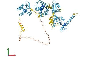 AlphaFold protein structure predicition of Human Recombinant MAGEE2 Protein, UniprotID Q8TD90