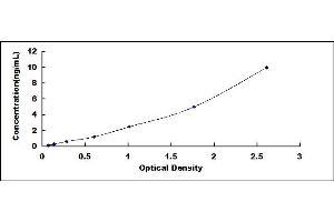 Typical standard curve (Caveolin 2 ELISA 试剂盒)