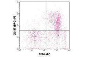 Flow Cytometry (FACS) image for anti-Bone Marrow Stromal Cell Antigen 1 (BST1) antibody (PE) (ABIN2662462) (BST1 抗体  (PE))