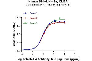 ELISA image for V-Set Domain Containing T Cell Activation Inhibitor 1 (VTCN1) (AA 29-258) protein (His-Avi Tag) (ABIN7273952)