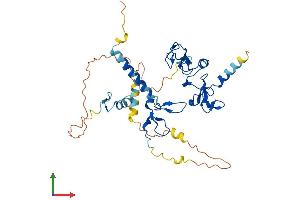 AlphaFold protein structure predicition of Mouse Recombinant Dpf3 Protein, UniprotID P58269
